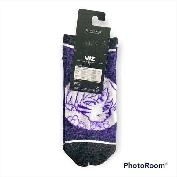 3/$20 Bioworld InuYasha Sesshomaru Women's Shoe Size 5-10 Purple No-Show Socks - Picture 2 of 4